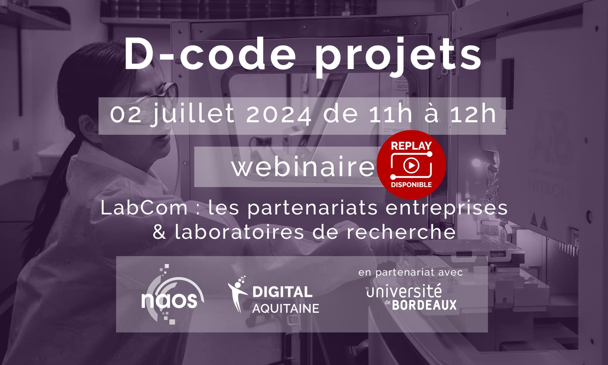 Webinaire D-code projets #2 : LabCom, les partenariats entreprises et laboratoires de recherche