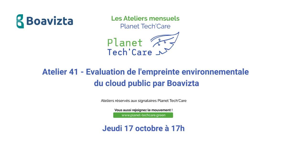 Atelier 41 - Planet Tech Care - Evaluation de l'empreinte environnementale du cloud public